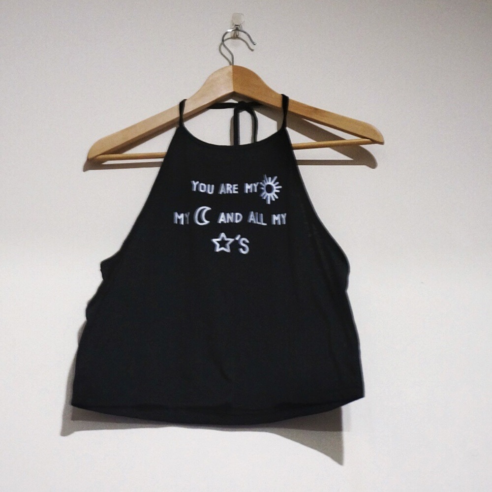 Halter Crop Top with Quote